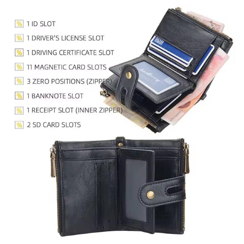 Portefeuille Mixte (Homme & Femme) stylé avec plusieurs compartiments