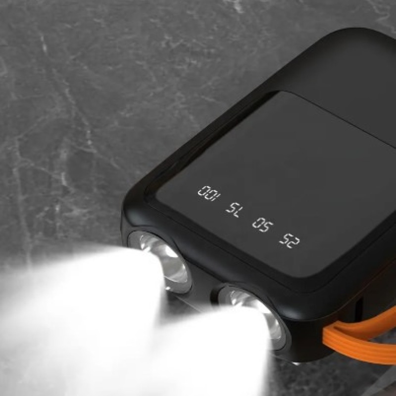 Mini Power Bank pour téléphone 10000 mAh, banque d'alimentation portable à charge rapide avec lampe de poche et 4 câbles