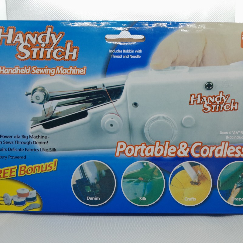 Mini Machine à Coudre Portative Handy Stitch - Léger, Pratique et Complet avec Accessoires (8 Bobines, Aiguilles, Épingles, etc.)