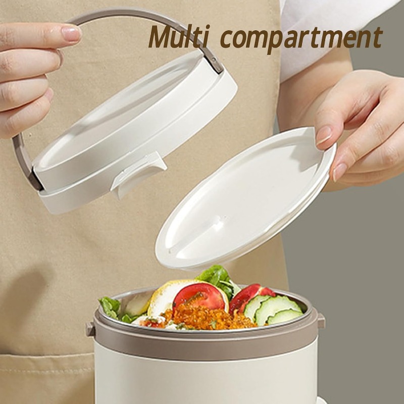 Boîte de conservation portable isolée à double couche en acier inoxydable 1,2 L
