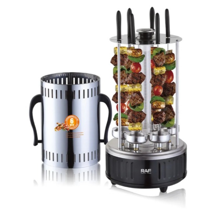 Brochettes électriques en acier inoxydable pour barbecue