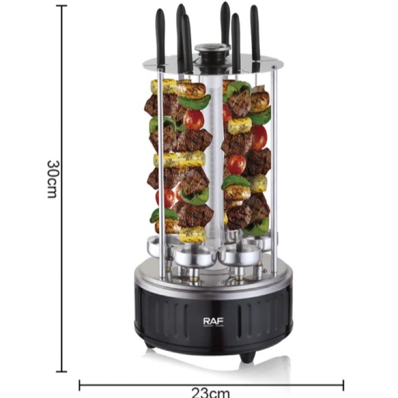 Brochettes électriques en acier inoxydable pour barbecue