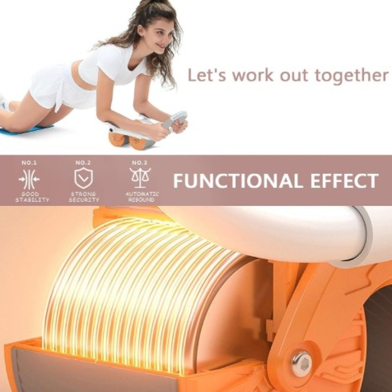 Roulette D'exercice pour Abdominaux,Roue Abdominale À Rebond Automatique