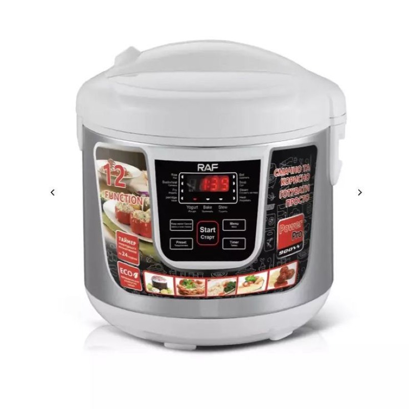 RAF 6L Multicuiseur électrique 900W 24 heures sur 24 Menu multifonction Température constante 12 fonctions