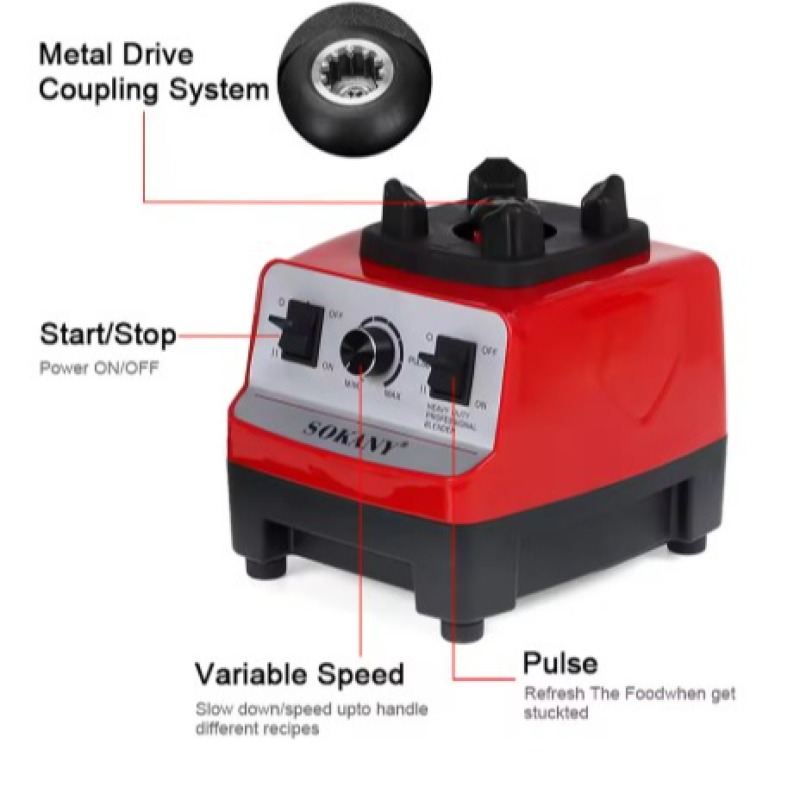 SOKANY-Mélangeur automatique de qualité commerciale, robot de cuisine, fruits, glace, smoknowden ies, sans BPA, pot de 2L, 4500W, rapDuty, centre commercial, Ju479