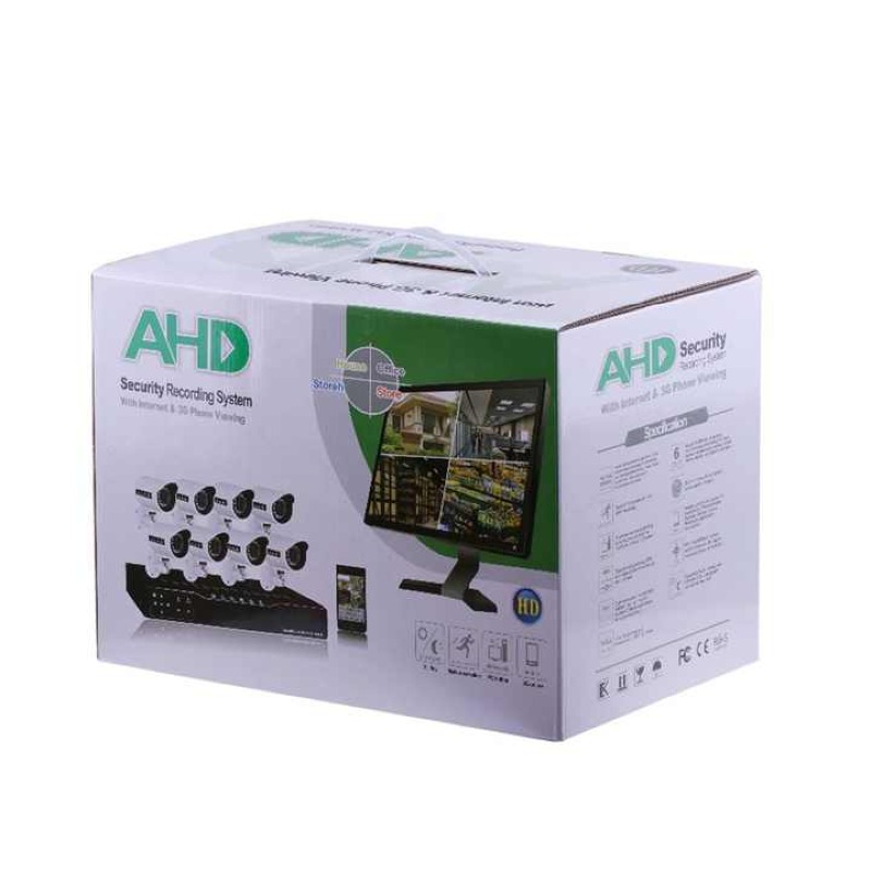 Système de sécurité domestique CCTV Ahd 8 canaux 1080p Kit de caméra CCTV pour système de sécurité domestique
