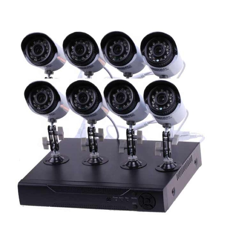 Système de sécurité domestique CCTV Ahd 8 canaux 1080p Kit de caméra CCTV pour système de sécurité domestique