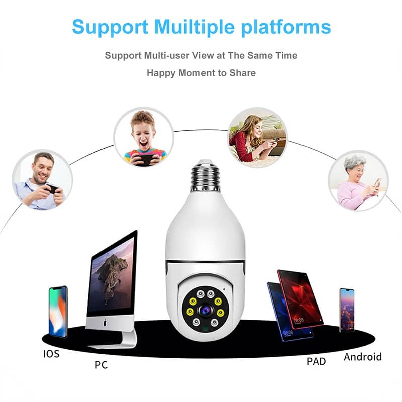 Camera Ampoule Wifi avec rotation 360°, surveillance a distance