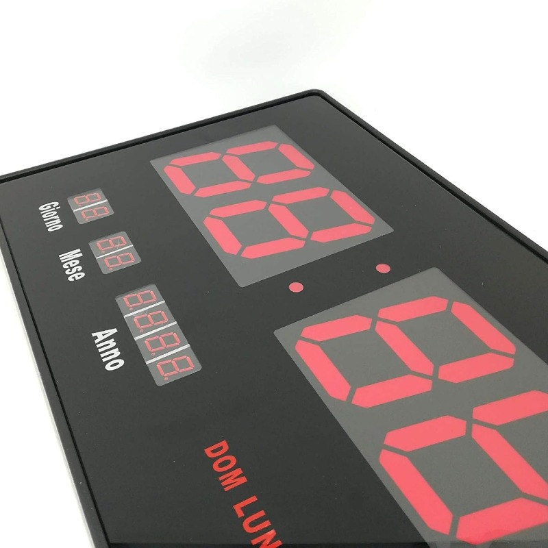 Horloge numérique murale 46/22cm à LED ultra plat Slim pour magasins maison Bureaux