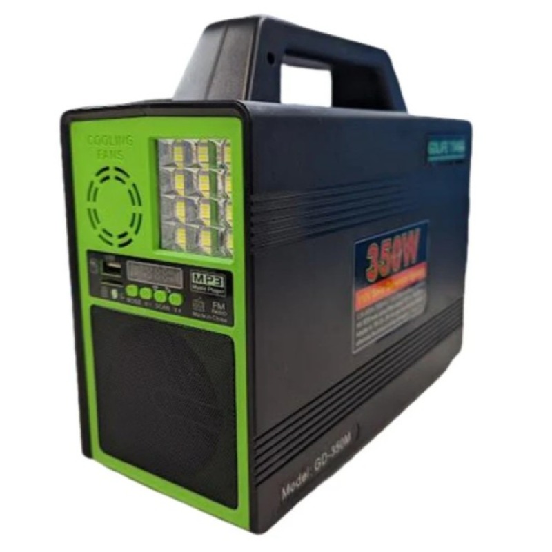 Générateur Solaire 350W, Kit complet (4ampoules, un projecteur , panneau solaire, chargeur électrique ) model 350m. peut alimenter une TV et autre appareil 