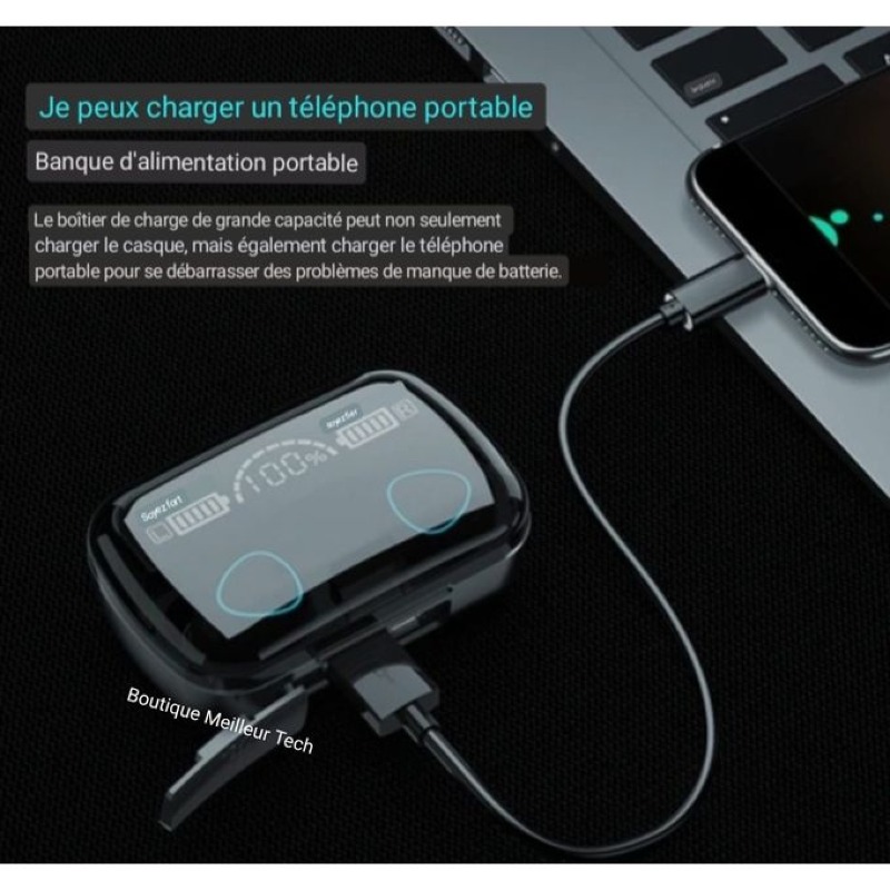 Ecouteur Bluetooth M10 Audio HIFI Stéréo