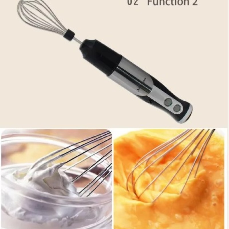 8-en-1 ensemble Mélangeur Électrique – Hachoir compact, mélangeur à immersion, fouet, mélange, hacher, trancher et déchiqueter, bol à découper 1,2 L sans BPA, 2 réglages de vitesse