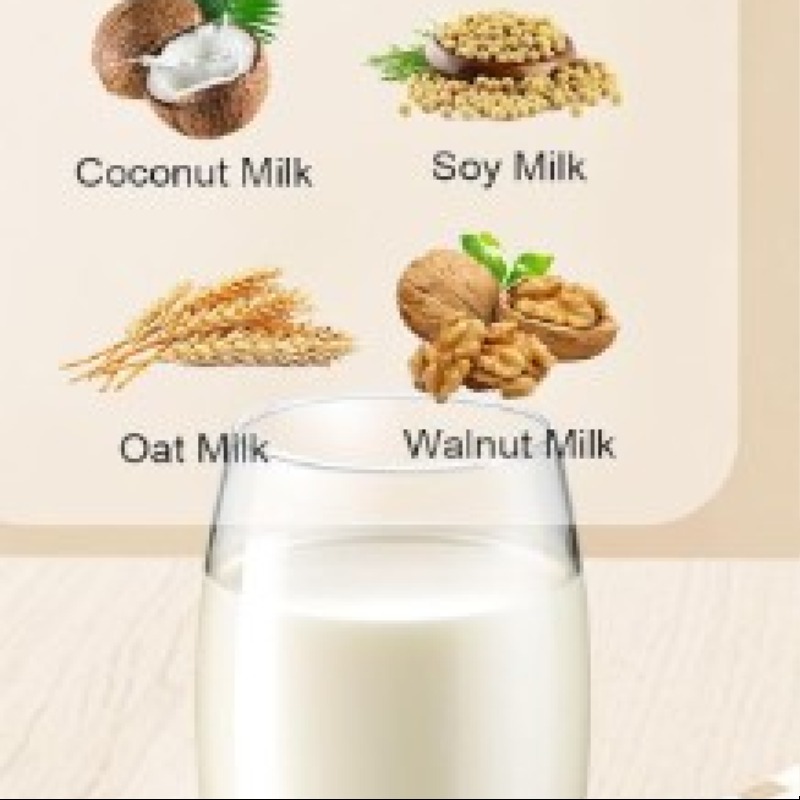 Les-Theresa 1000Ml Machine  Appareil Lait Soja avec 10 Lames de Feuilles, Machine à Lait de Soja avec Démarrage , pour les Fruits, les Noix, les Graines de Soja