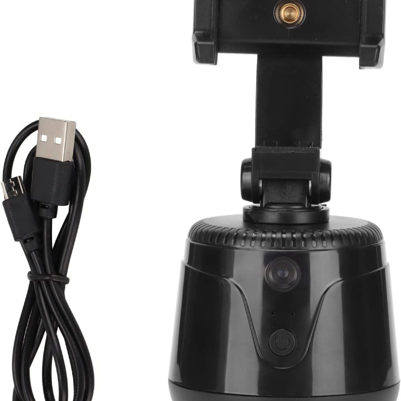 Support de Téléphone de Suivi à 360 °, Support de Téléphone à Capteur de Mouvement AI Réglable, Durée de Vie de 3000 MAh 8H, Suivi du Visage et du Corps pour la Prise de Vue Vlog, la Prise de Photos,