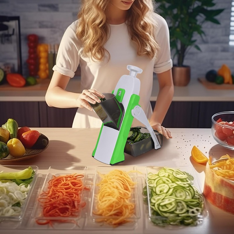 Mandoline de Cuisine Manuelle Professionnelle, Épaisseur Réglable , Tranche de Légumes Verticale pour Pommes de Terre, Oignons