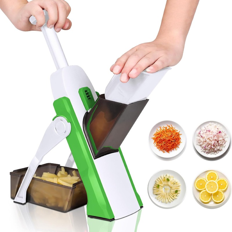 Mandoline de Cuisine Manuelle Professionnelle, Épaisseur Réglable , Tranche de Légumes Verticale pour Pommes de Terre, Oignons