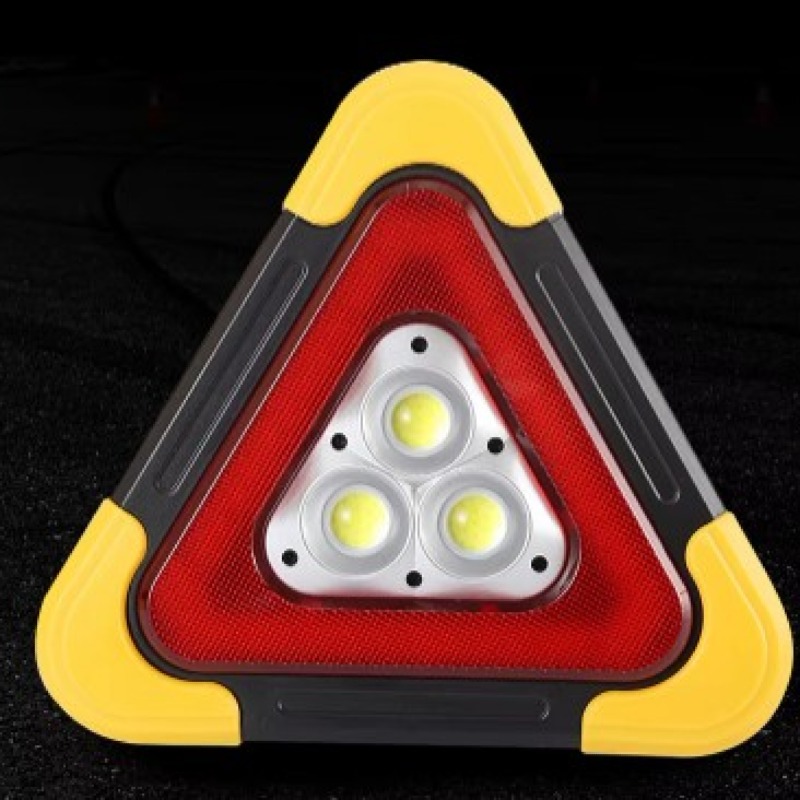 Triangle d'avertissement de panne d'urgence de voiture Portable trois en un pour trépied de voiture avec éclairage LED et Port de chargement USB