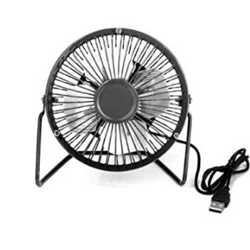 Mini ventilateur de bureau USB 4'' - Silencieux, puissant et en métal
