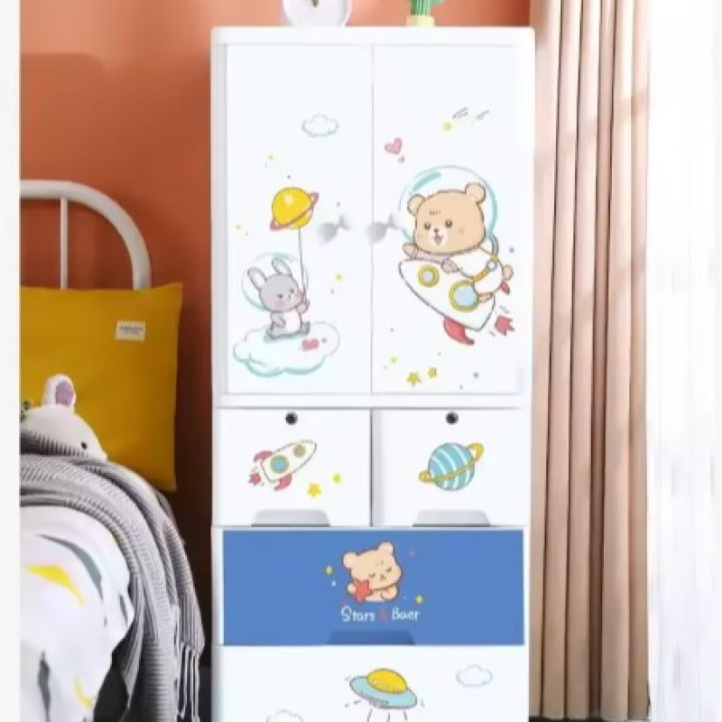 Meuble en plastique pour enfants, coffre mobile pour bébé, armoire d'angle, tiroir, rangement de jouets