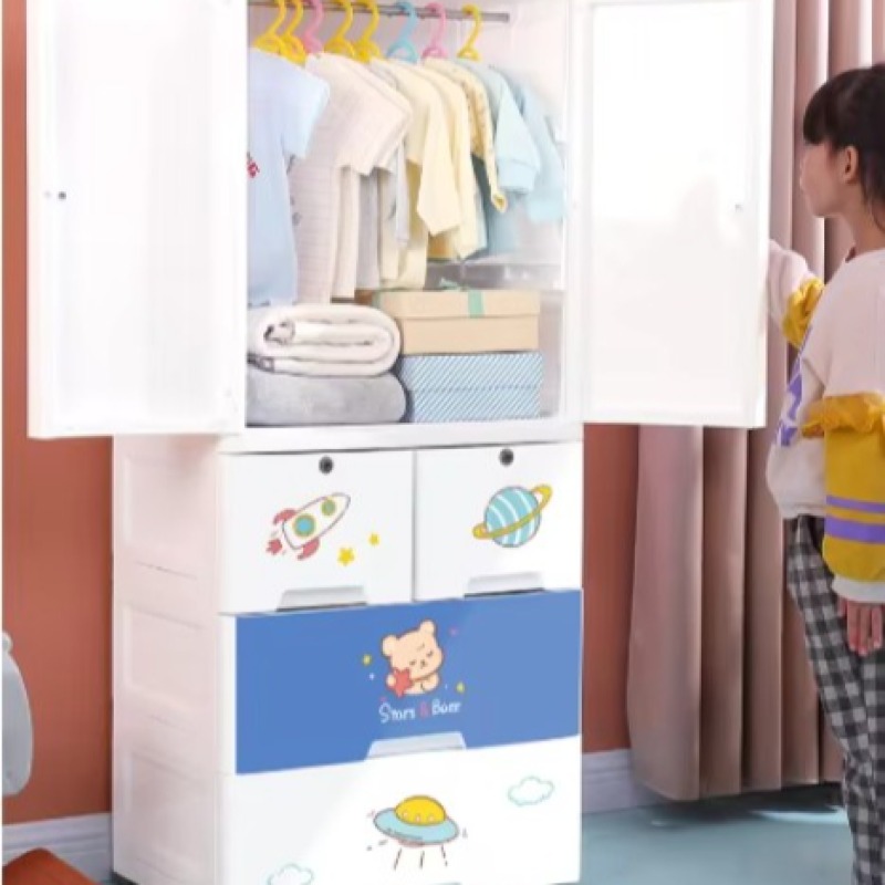Meuble en plastique pour enfants, coffre mobile pour bébé, armoire d'angle, tiroir, rangement de jouets