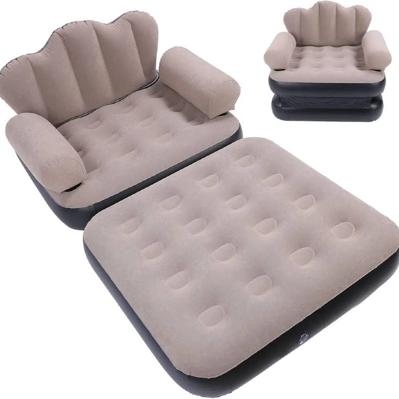 Canapé gonflable multifonction 5 en 1 | Canapé lit gonflable avec accoudoir en forme de L  
