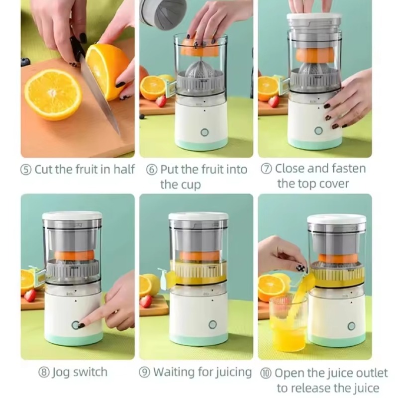 Extracteur De Fruits électrique 45w,Portable rechargeable - Citrus Juicer 