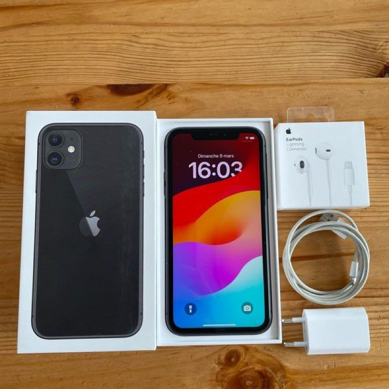 IPhone 11, 128 GB, Couleur noir et blanc, tout neuf