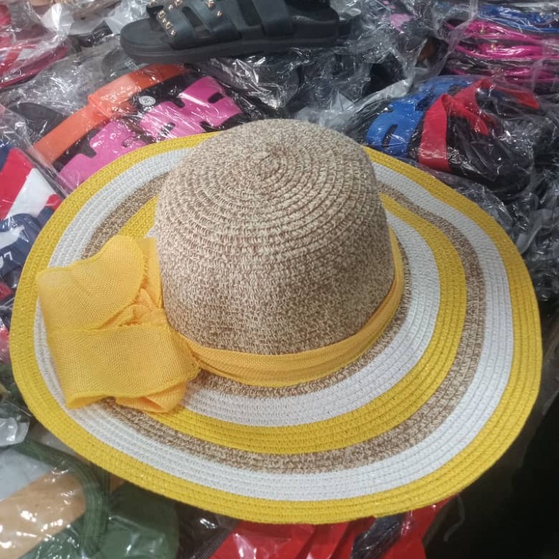 CHAPEAU DE PAILLE à RUBAN STYLE POUR DAMES ELEGANTES