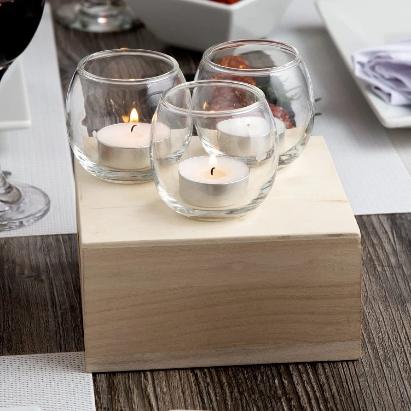 10 Mini Bougies chauffe-plat, arôme de luxe bio jusqu'à 4 heures, sans fumée, cire décorative ou cadeau