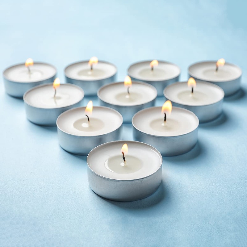 10 Mini Bougies chauffe-plat, arôme de luxe bio jusqu'à 4 heures, sans fumée, cire décorative ou cadeau