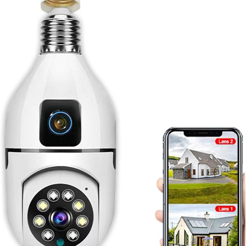 Caméras de sécurité extérieures sans fil WiFi 2,4 GHz avec détection de mouvement et alarme, conversation...