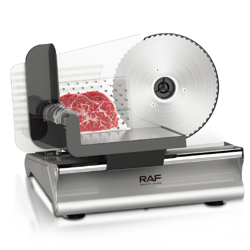 Trancheuse à viande électrique en acier inoxydable RAF 200 W 