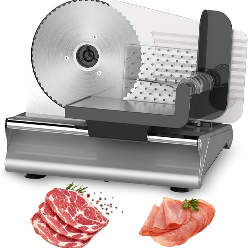 Trancheuse à viande électrique en acier inoxydable RAF 200 W 