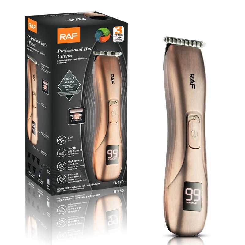 Tondeuse à cheveux rechargeable avec écran d'affichage LCD 