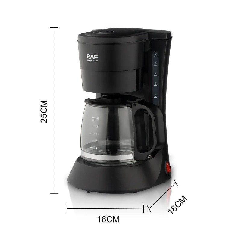 Machine à café RAF 1,2 L Cafetière expresso Cafetière goutte à goutte automatique avec fonction de maintien au chaud