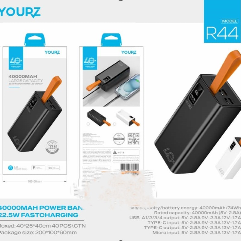 POWER BANK 40000 mAh super puissant avec charge rapide 