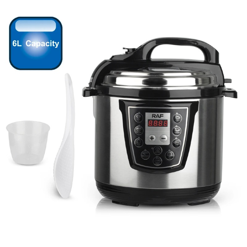 Envie de cuisiner plus vite, plus sainement et sans effort ?  Autocuiseur Électrique Multifonction – 6L, 1000W, Affichage LED