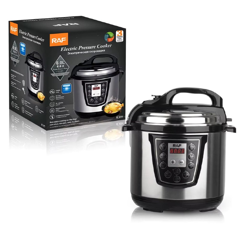 Envie de cuisiner plus vite, plus sainement et sans effort ?  Autocuiseur Électrique Multifonction – 6L, 1000W, Affichage LED