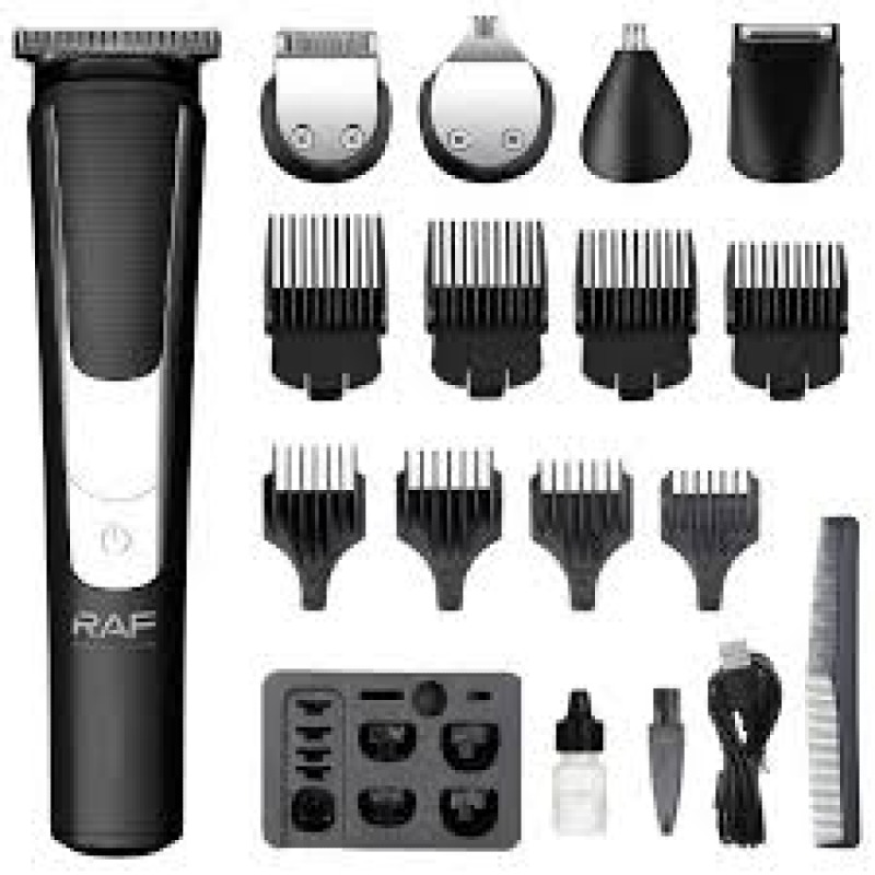 RAF nouveau tendeuse professionnel 13 en 1 coupe de cheveux multifonctionnelle 5W USB Charge électrique hommes Kit de toilettage