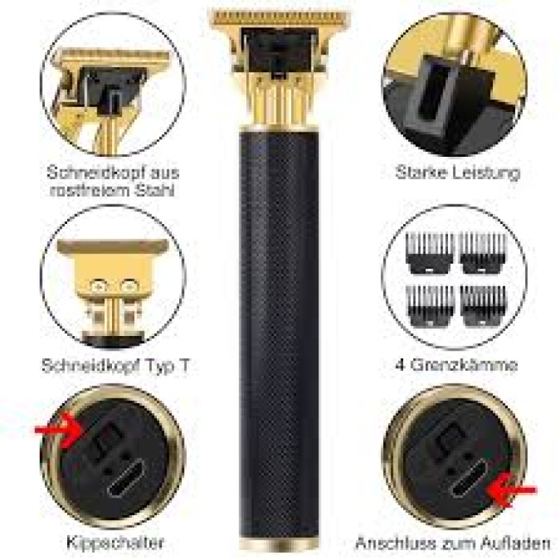 Tondeuse à Cheveux "ROYAL" Professionnelle MX888 – Rechargeable USB, Lame Céramique, Coupe Précise pour Hommes