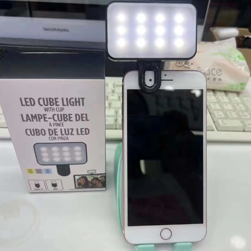 Mini lumière de remplissage pour vidéoconférence Selfie, Portable, 3 Modes, Rechargeable, luminosité réglable, pour téléphone Portable, ordinateur