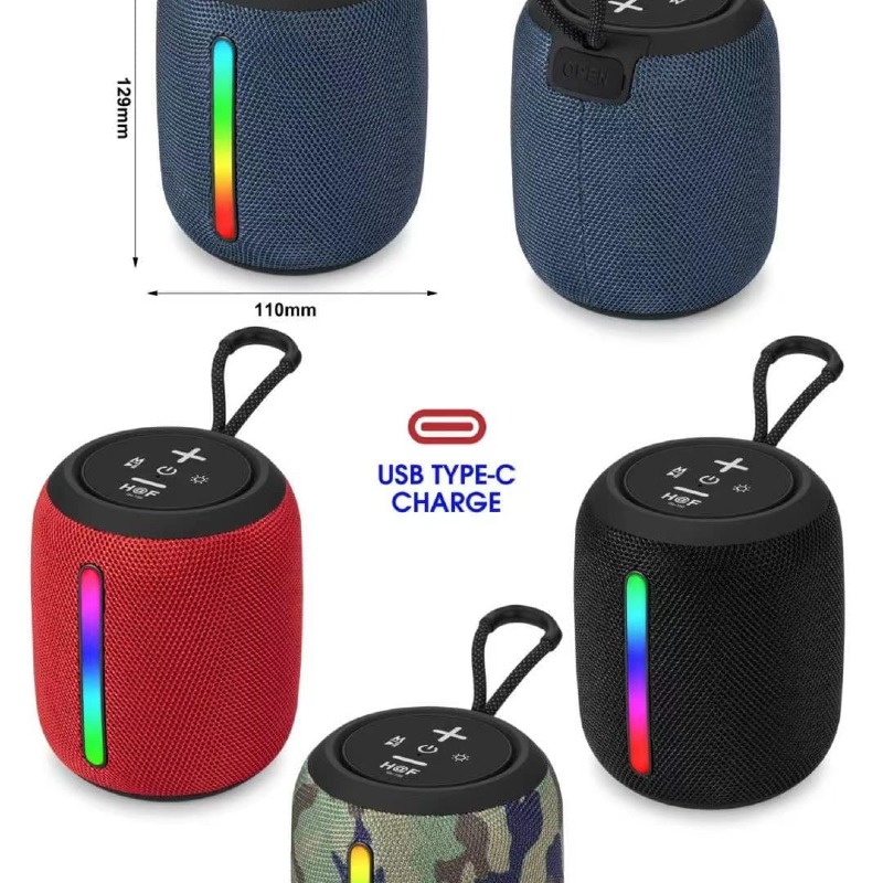 🎶 Enceinte Bluetooth Sans Fil H@F - Modèle GU-150 🔊 💡 Éclairage LED – Son HiFi – Design Compact