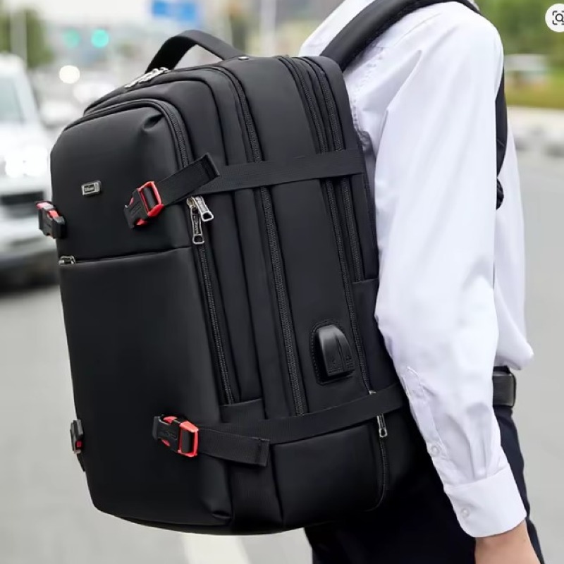 Gros format sac à dos 18 pouces multifonctionnel imperméable de grande capacité, sac d'ordinateur à la mode pour hommes, sac à dos de voyage d'extension de voyage d'affaires