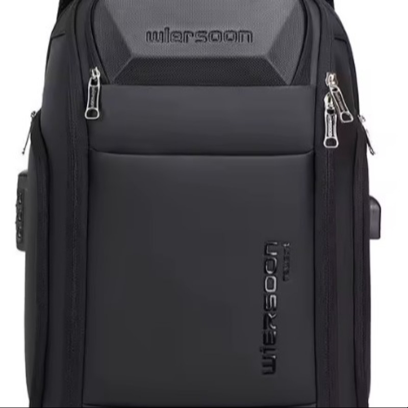Wiersoon sac à dos d'affaires, sac à dos étanche grande capacité multifonctionnel avec mot de passe antivol pochette d'ordinateur