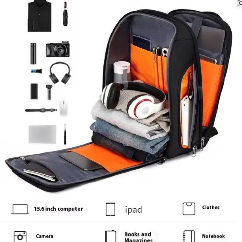 Wiersoon sac à dos d'affaires, sac à dos étanche grande capacité multifonctionnel avec mot de passe antivol pochette d'ordinateur