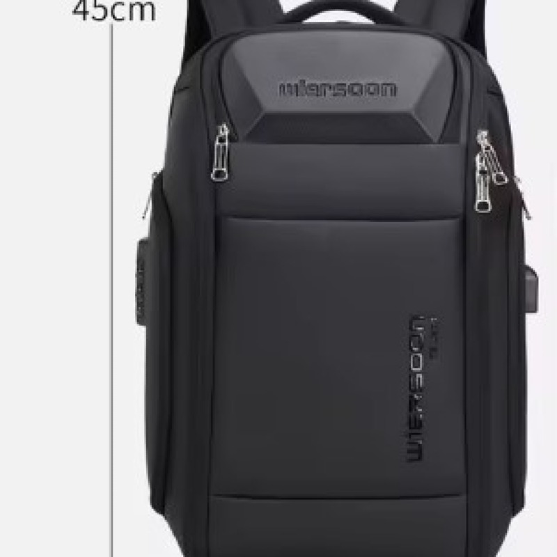 Wiersoon sac à dos d'affaires, sac à dos étanche grande capacité multifonctionnel avec mot de passe antivol pochette d'ordinateur