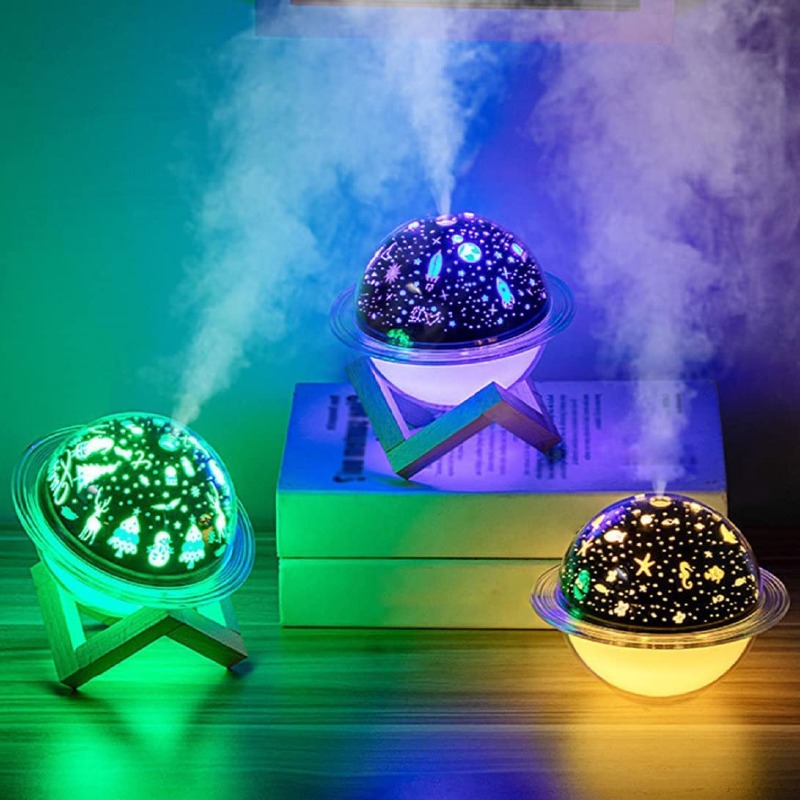  Diffuseur d'huiles essentielles avec lumière colorée – Lampe lunaire