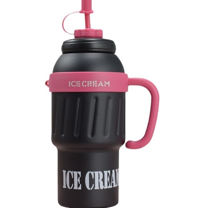 Tasse isotherme en acier inoxydable  à isolation de grande capacité avec paille