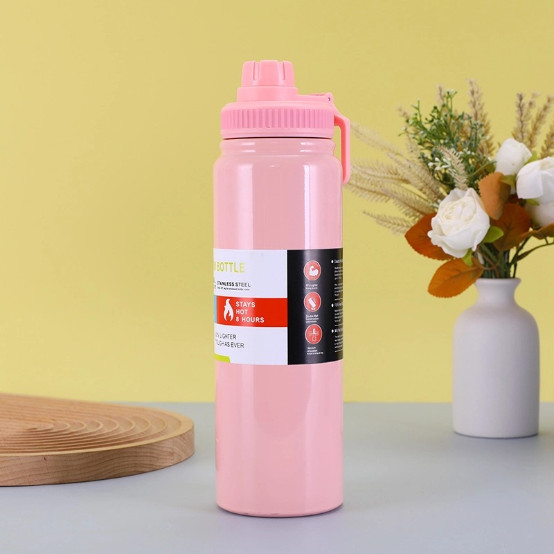 Bouteille d'eau isotherme en acier inoxydable 800ml pour café, thé, eau...