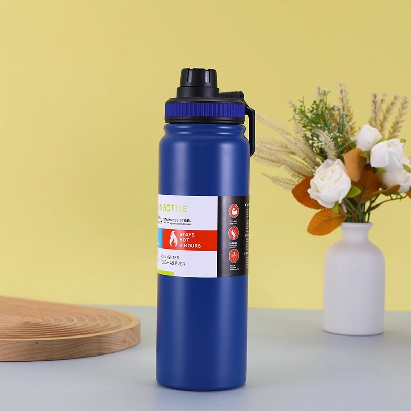 Bouteille d'eau isotherme en acier inoxydable 800ml pour café, thé, eau...